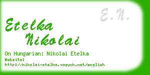 etelka nikolai business card